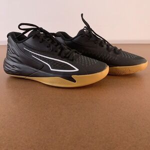 Puma Women's Shoe Size 9 Black Gum Stewie 1 Team Basketball Sneakers 378262 New